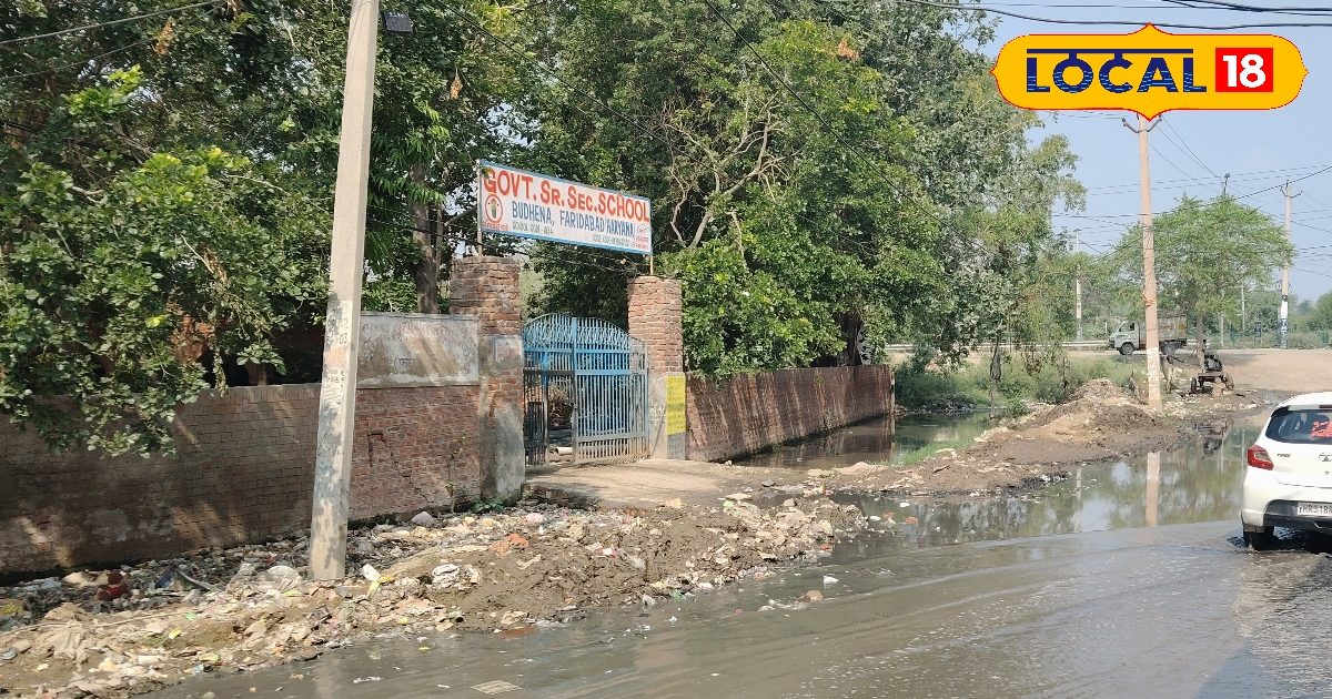 Road has become a ‘sewer’ in this village of Faridabad! Problem for schoolchildren ..