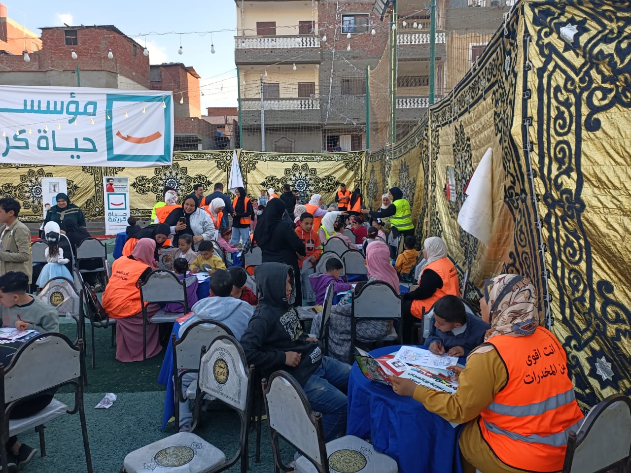 “A decent life” in Dakahlia organizes a number of events in the village of Kafr Al -Wakhka .. The Caravan of Happiness distributes gifts to children .. The Anti -Addiction Fund holds awareness seminars for young people .. and “National Women” hold