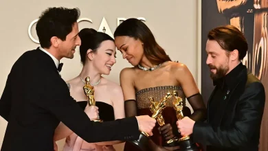 oscars-2025-political-moments-–-adrien-brody’s-anti-battle-speech-to-guy-pearce-‘free-palestine’-pin