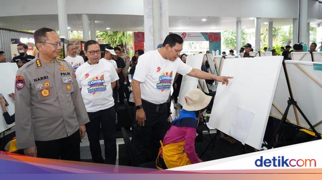 160 children and disabilities participated in the 79th Bhayangkara Hari painting competition