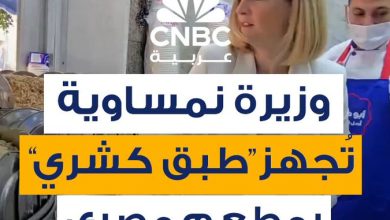 لقطات متداولة لوزيرة خارجية النمسا، بياته ماينل رايزينغر، أثناء تحضيرها “طبق كشري” بأحد…