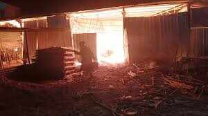 Fel fire in wooden factory, watch videos
