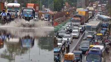 Rain problems have become: Agra-Delhi Highway got stuck throughout the day, ambulance also trapped, helpless from the traffic police