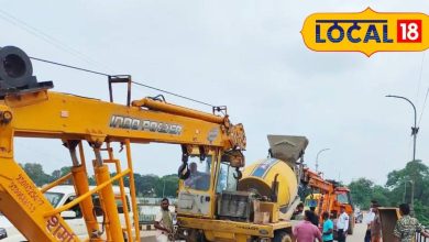 The driver ran away and left the machine on the middle road, and then the police did to handle traffic …