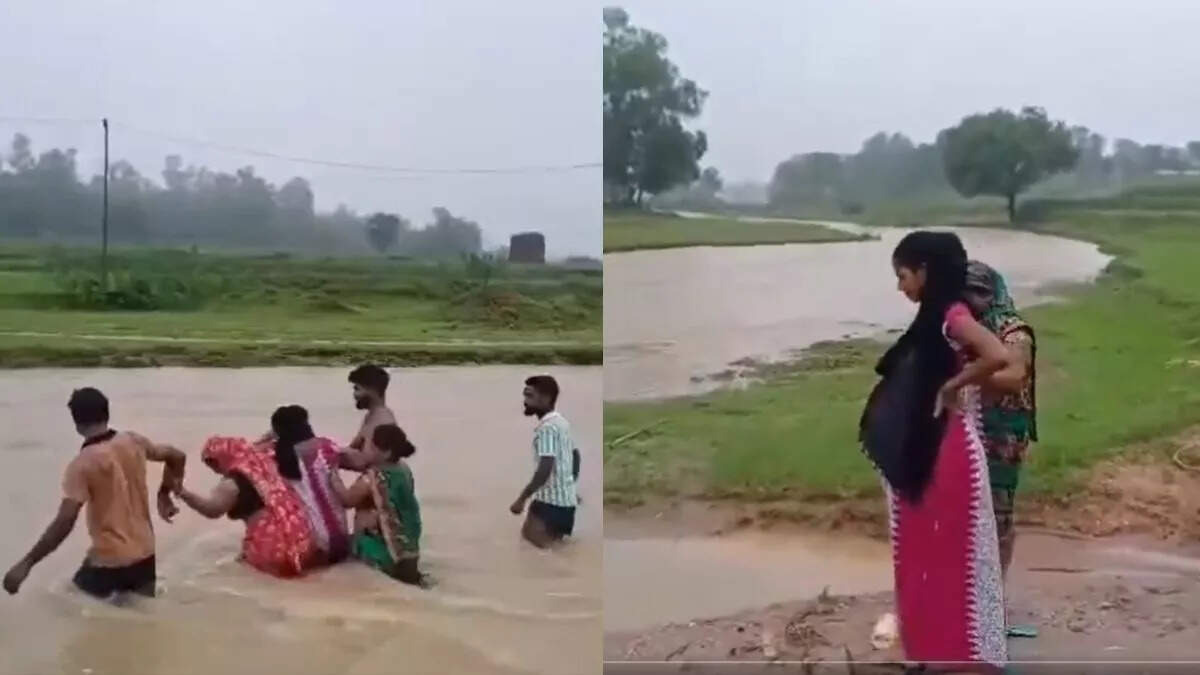 In Sundari Village of Chakai, a pregnant woman had to cross the river for childbirth, viral video opened the system