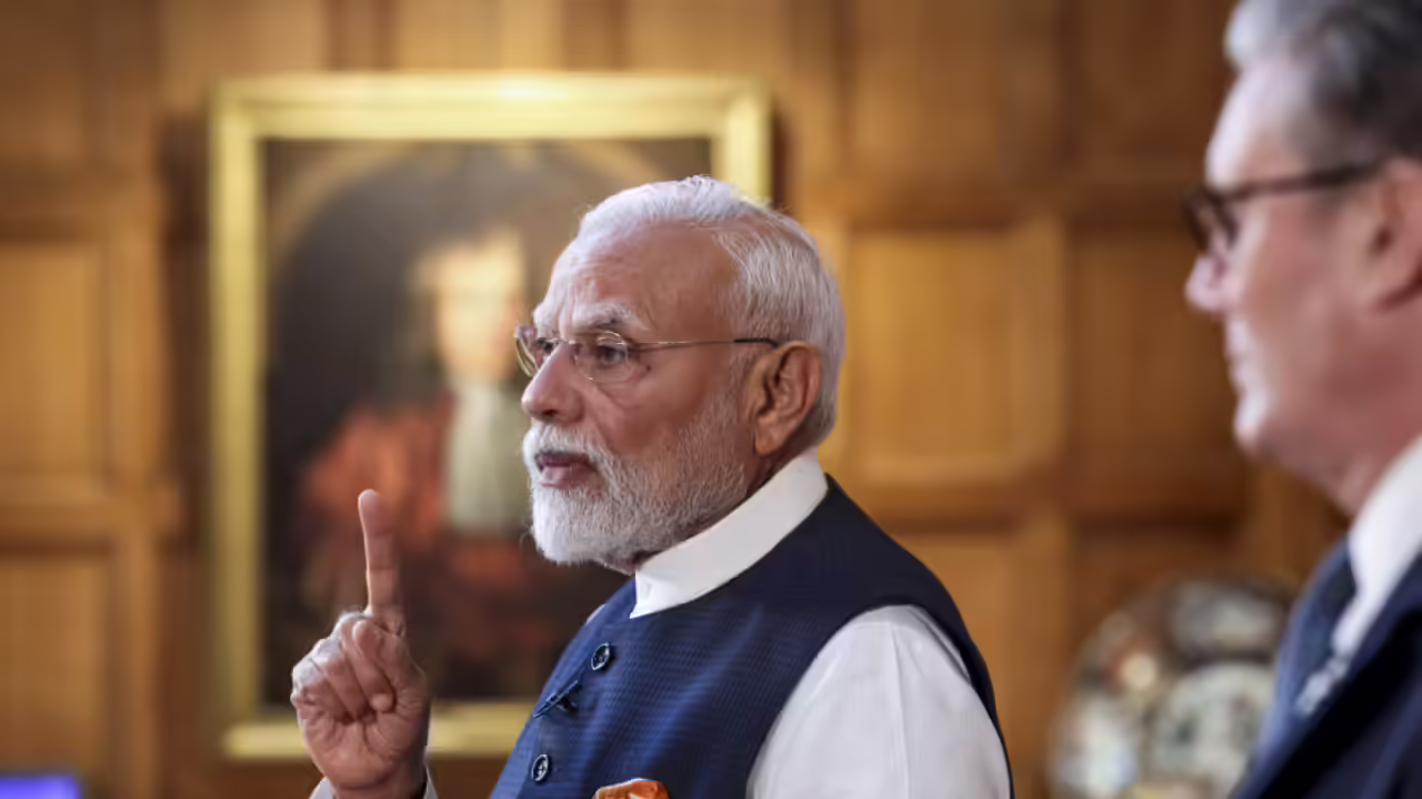 Of the translator who translated the British Prime Minister, Premier Modi said: ‘Don’t worry you can use English’