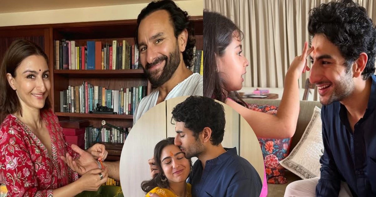 Saa Ali Khan tied Rakhi to Brother Saif, Inaya farm Tilak to Ibrahim, younger Nawab wrote emotional note for Sarah