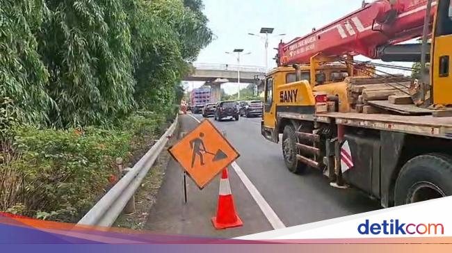 There is a cast in Cililitan, Traffic Cawang Toll Road in Tanjung Priok is solid