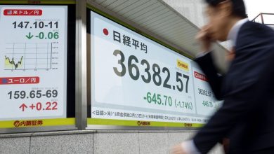 Asian stocks drop after days of profits and Shanghai violates the direction