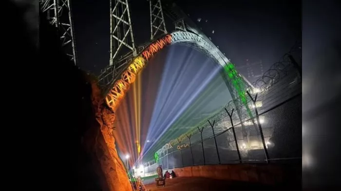 Fantastic views shown on Chenab Bridge, the world’s longest bridge relieved by Tricolor Light on Independence Day – an incredible view of the Chenab Bridge World Longest Bridge relieved with Tricolor lights on Independence Day