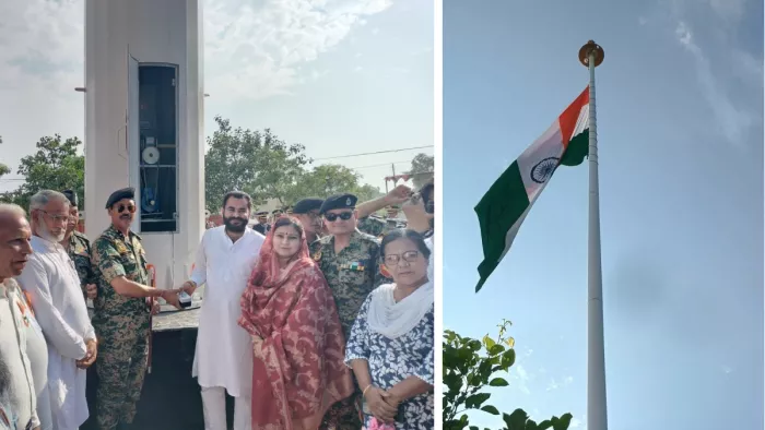 PUNJAB NEWS: Fazilka’s pride turned 200 feet high triad on the border of India – Pakistan, thousands of people became witnesses – Fazilka inaurates 200 feet national flag at Sadki Border Post