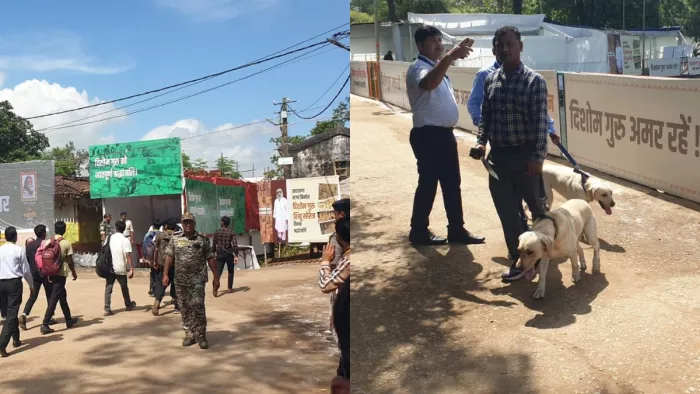 Shibu Soren Bhoj: Police Force posted on SP-DC, Shibu Soren’s funeral at the Funeral Banker-Shibu Soren Dashkarma Ceremony, Heavy Security SND VIP movement in NEMRA