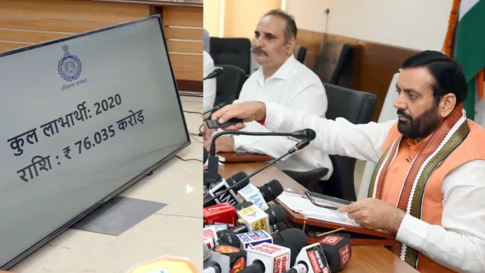 CM Naib has placed a large scheme for the needy in the account of more than two thousand families on JanMashtami – Dayalu Yojana Support for needy Janmashtami cm Nayab has deposited 76 crores reports of Mores