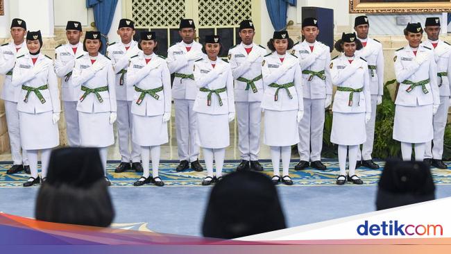 Official, this is a list of 76 Pascraka members of the 80th anniversary of the Republic of Indonesia in the palace