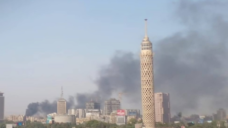 مصر.. حريق مروع وسط القاهرة (فيديو)