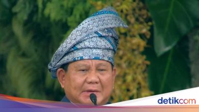 Prabowo praise participants in the Republic of Indonesia birthday ceremony orderly and spirit: I am proud