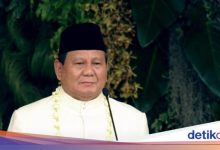 History contains Prabowo The first president read the proclamation during the Republic of Indonesia’s commemoration
