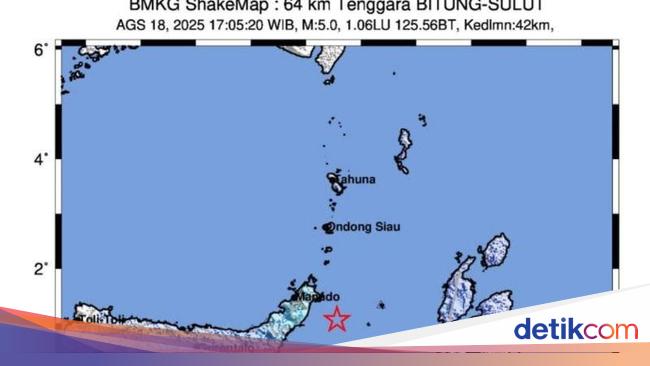 Analysis of BMKG about the cause of the earthquake m 5.2 in Bitung Sulut