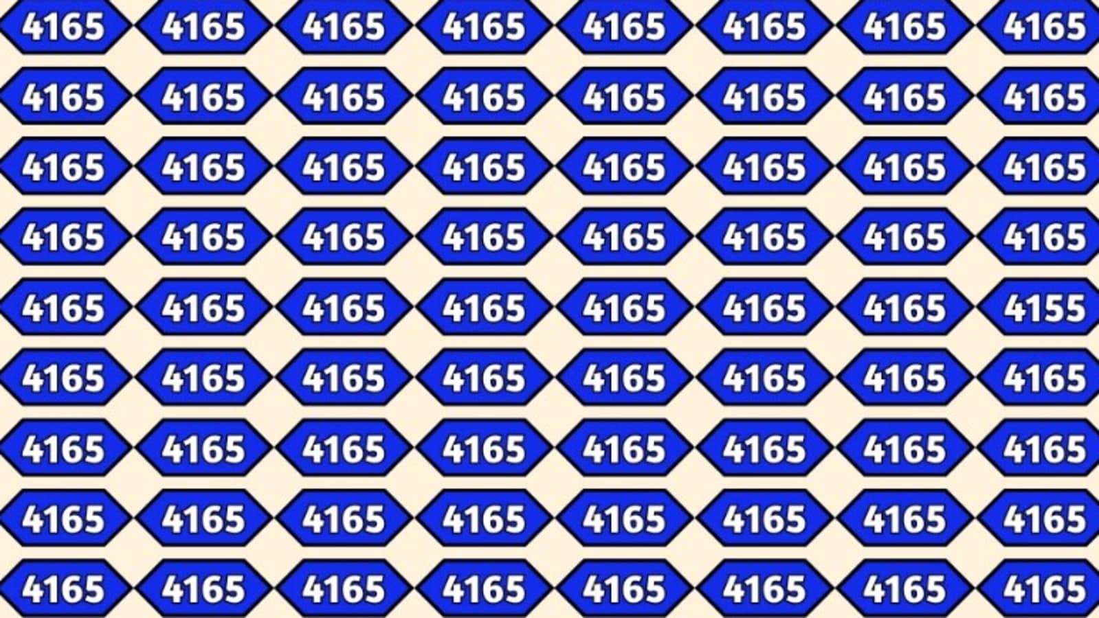 Optical Illusion: See the ODD 4155 in this brain tazer before the time runs out