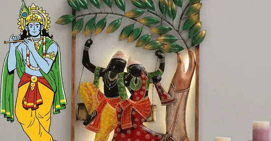 Can you place a photo of Radha Krishna in the bedroom, learn at Panditji