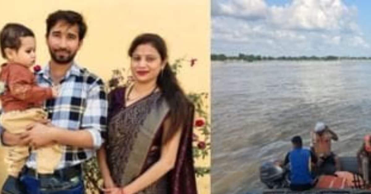Bijnor News: BSF Jawan jumped into the Ganges with his son in his lap. The woman was jumped four days ago
