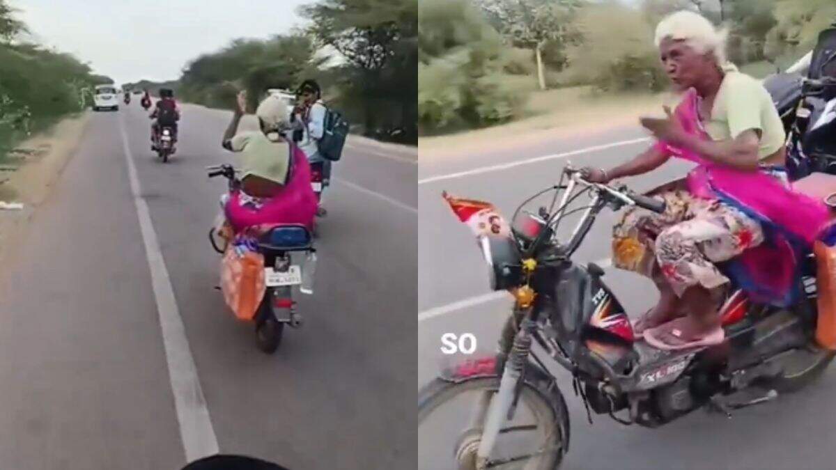 Omg! Sensation on social media has become a grandmother on the bike, and your grandchildren will also blush by watching viral video