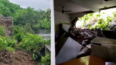 Himachal landslide video: Schools in UNA, the school, broke the walls and entered the room; Five teachers were inside – Himachal Pradesh Una School Landloop