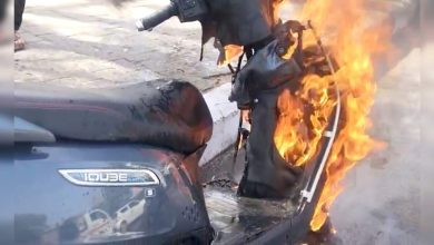 Sudden explosion in electric scooty in lalsot, see a major accident in footage in footage