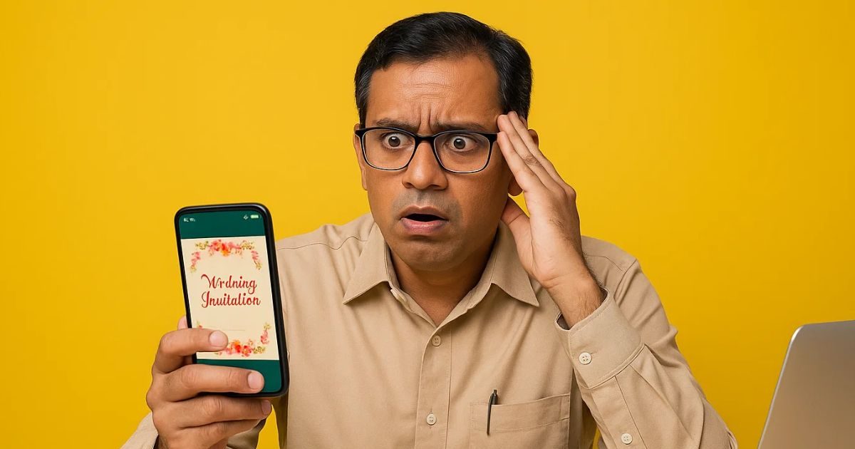 The person received the invitation, which happened as soon as he opened a WhatsApp message that should not have happened