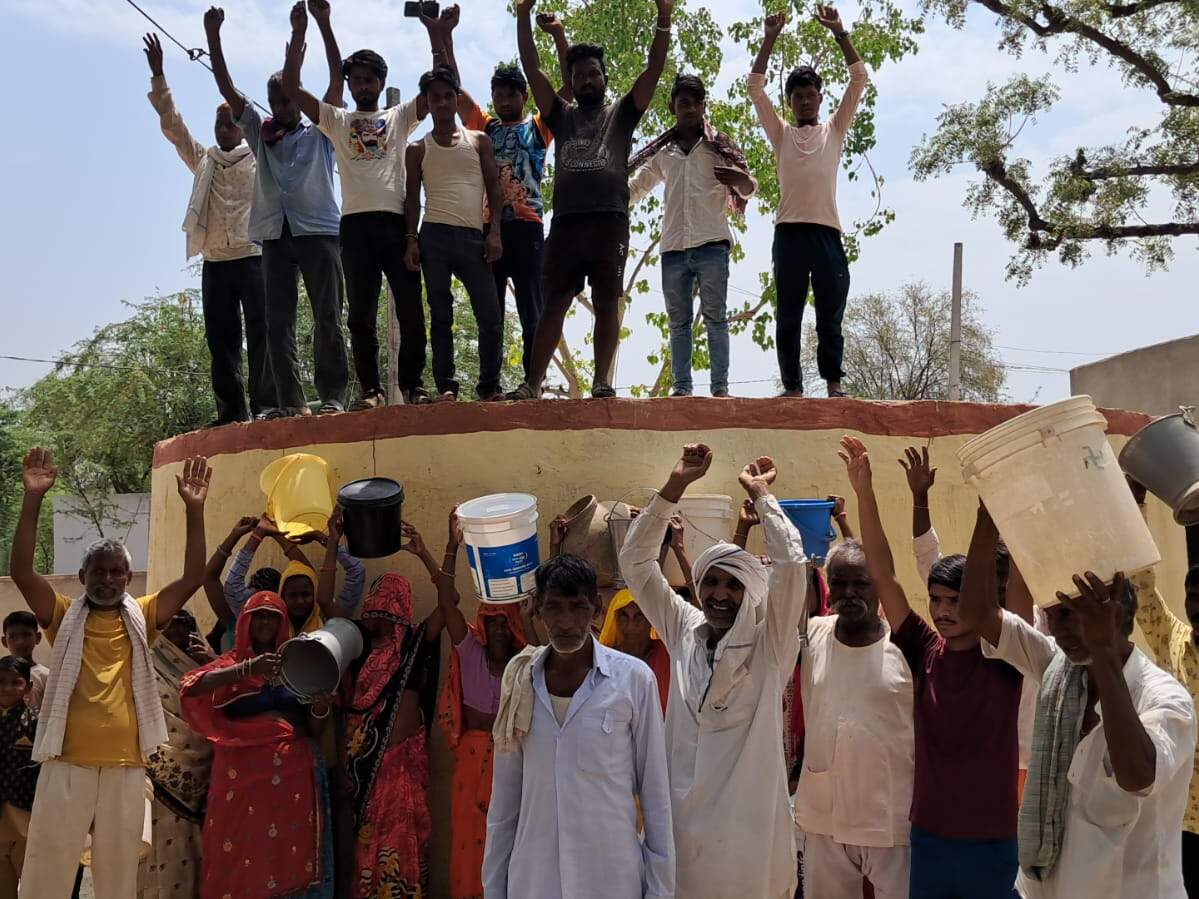 Villagers protest strongly because of a lack of drinking water in Dausa, video of slogans against the Department of Water Supply has come out