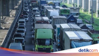 The points of the density of the toll road in Jakarta this morning
