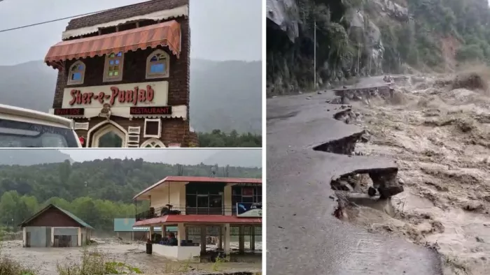 Manali -flood: Floods in Beas River due to Cloud Burst, hundreds of hotels and buildings in Manali are at risk; Many tourists stranded -Manali -Buns Beas River swells hotels and builds at risk tourists stranded to Cloudburst