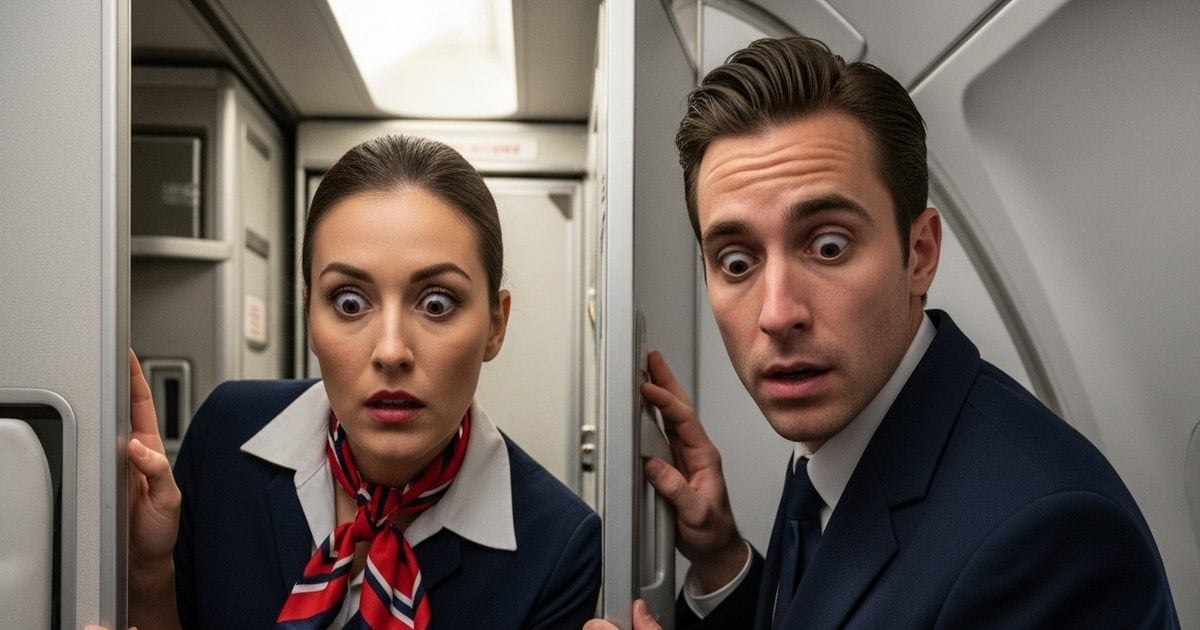 In the toilet of the plane … air hostess had such a condition, shocked fellow, quickly closed eyes