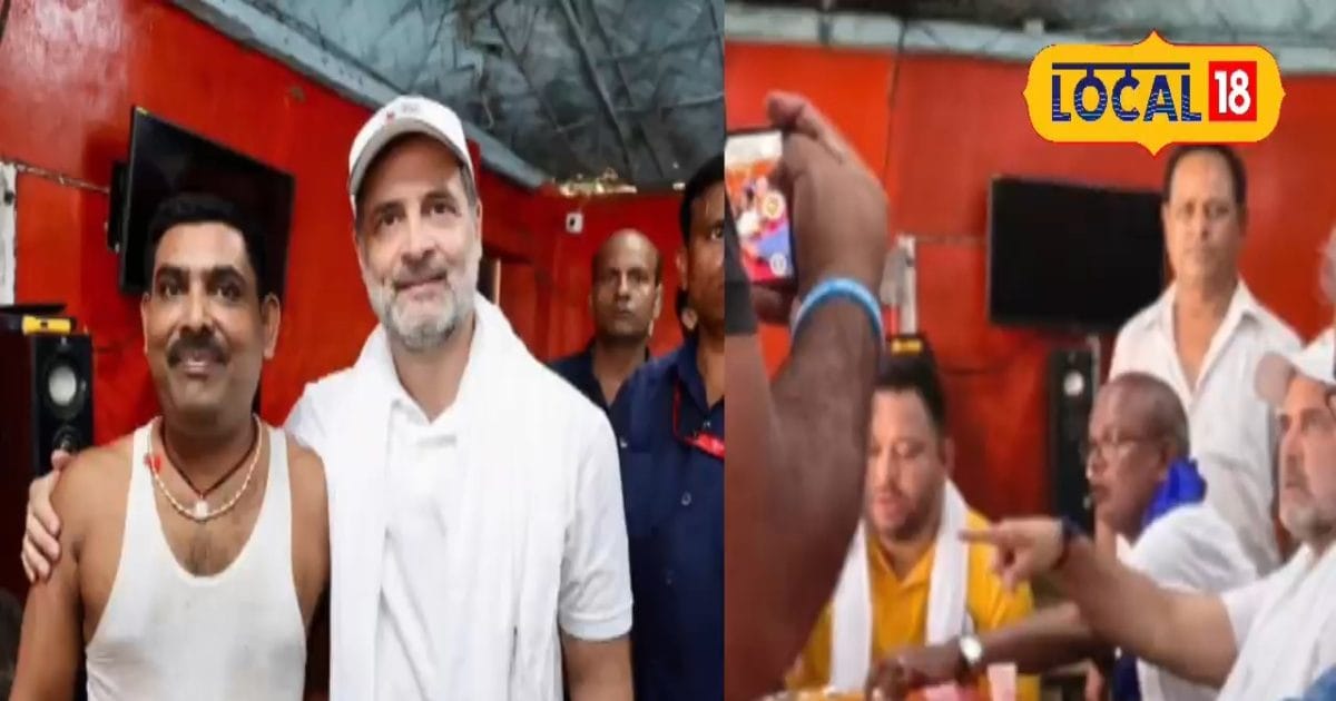 Rahul Gandhi’s unique style, drink tea on Dhaba, 1000 rupees in exchange for 100 rupees