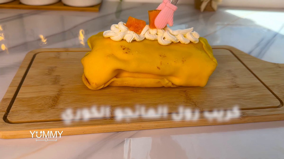 طريقة عمل كريب رول المانجو الكوري