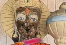 In Kangra, ominous elements placed granddaughter on the idol of Panchrukhi Hanuman Ji, great anger among the local population – Hiamchal Pradesh Kangra Lord Hanuman Idol who was defiled in the Panchrukhi Lakhdata Temple Police