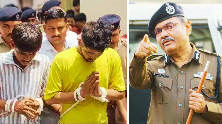 Eggs thrown to Ganpati … CP Komar became “Narasimha”, police tied hands and pulled out a march from accused, apologized