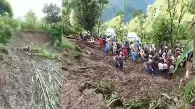 Serious landslide in Reasi, Jammu and Kashmir, many people buried in ruins have repaired 7 bodies