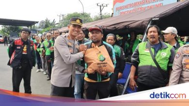 Strengthen the friendship with Ojol, Bekasi City Police Station Part 150 Packages