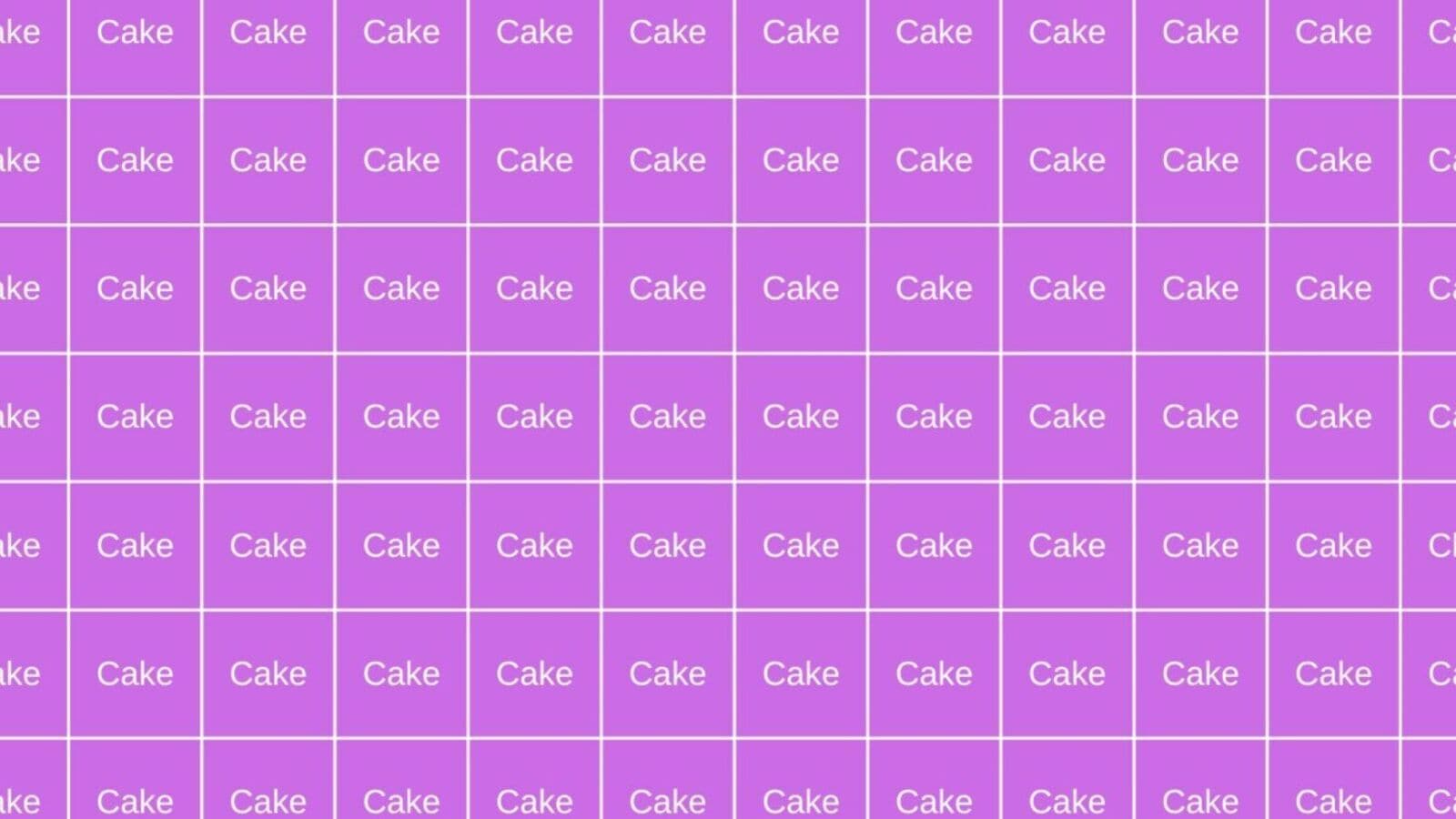 Optical Illusion: You only have ten seconds to find the wrong spelling in this ‘cake’ roster