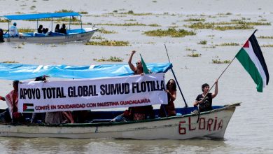 Flotilla for Gaza says the boat beaten by drone in the Tunisian waters denies the National Guard claim – video