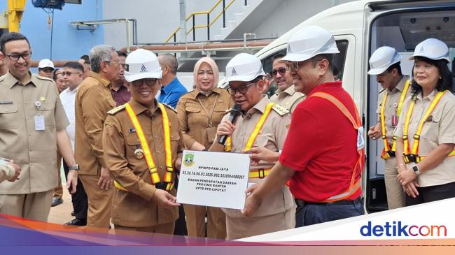Pramono-andra Soni takes Pesanggrahan IPA in, Jakarta-Banten clean water supply