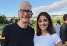 Navya Nanda poses with Apple CEO Tim Cook before launching the iPhone 17 series; Social media question her ‘credentials’