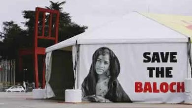 Abhinage about the continued harassment on minorities in Pakistan and Bangladesh in the Geneva exhibition