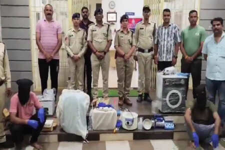 Agar police seized great action against drugs, 9 kg of catamine and factory apparatus