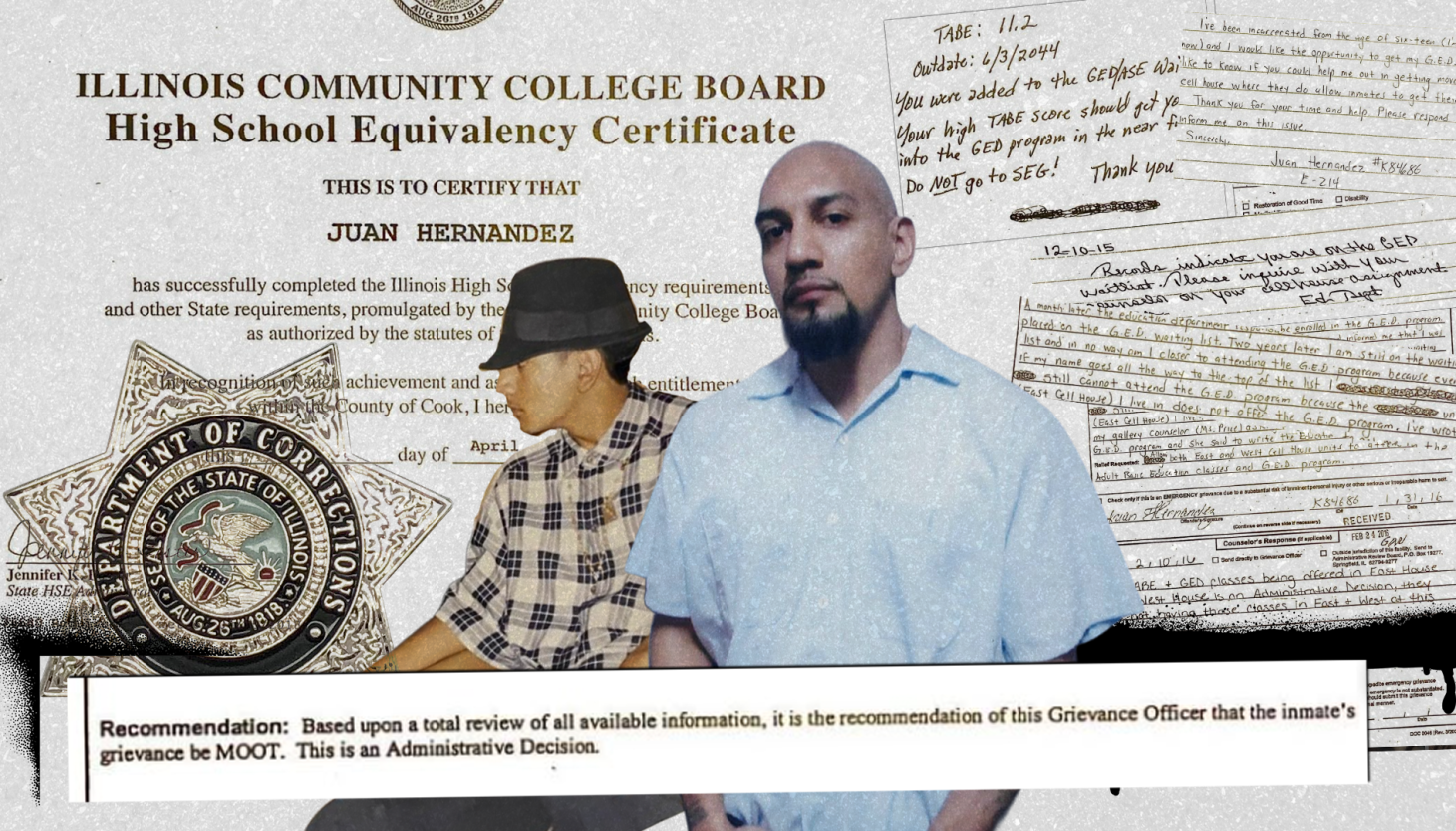 It took one man 18 years and a hunger strike to get his ged while Locked up in Illinois Prisons – ryan