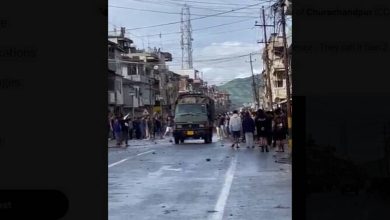 Fresh clashes in Manipur’s Churachandpur as crowd protest marches of 2 for the vandalizing prime minister modes banners
