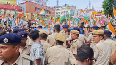 Demonstration of Daroga Candidates in Patna: Attempts to surround the House of the Minister of Chief Minister have used the police light force