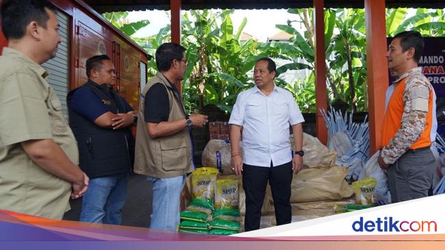 The Ministry of Home Affairs helps victims of the Denpasar flood, channel the rice posts