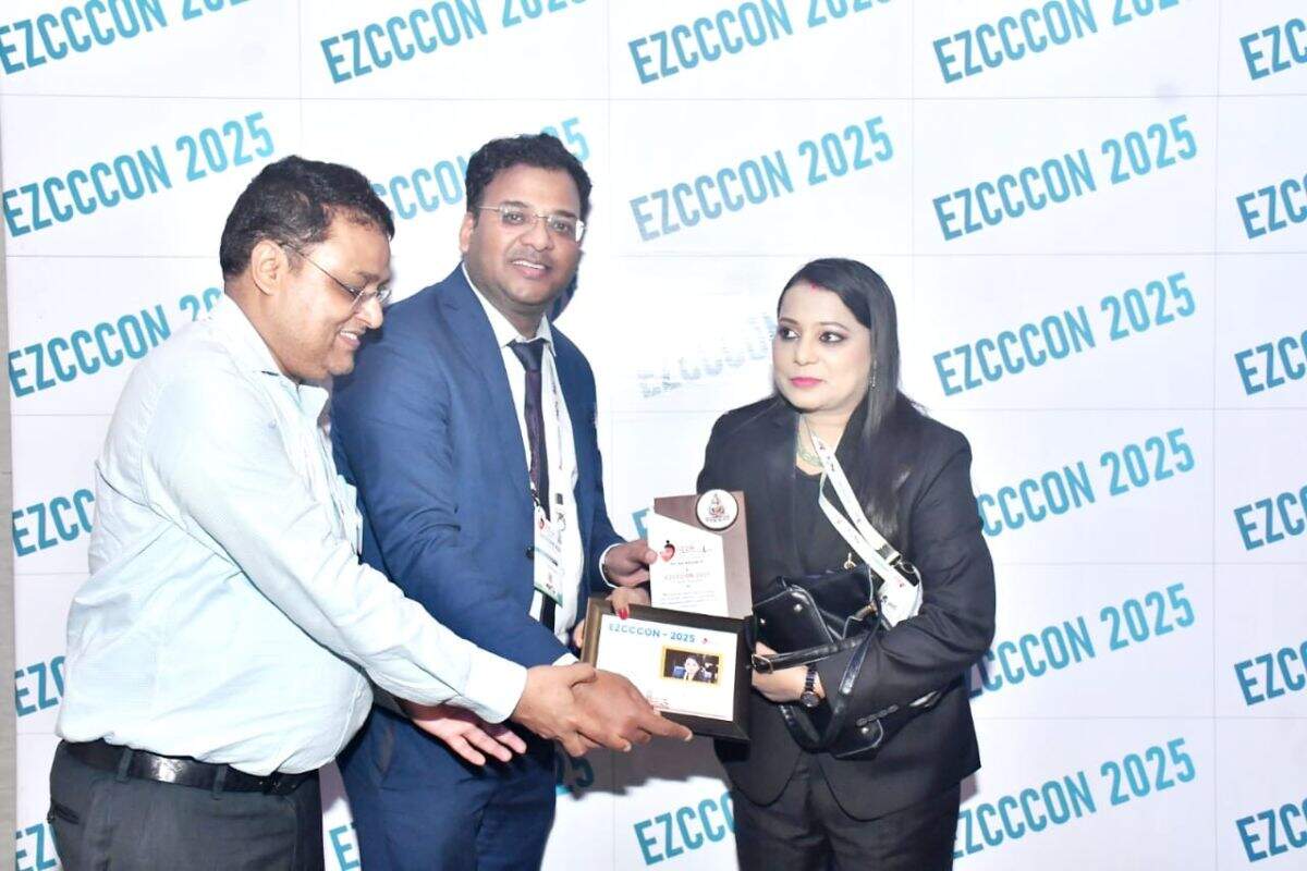 Dr. Amrita, who was honored during the East Zone Critical Care Conference, received the award for this work